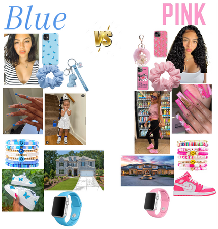 Blue vs pink