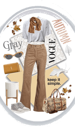 Heather Gray and Camel Cords