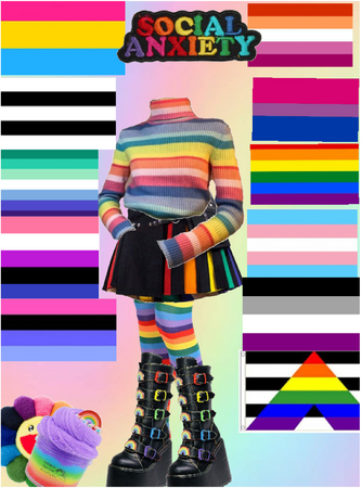 LGBTQ and rainbow outfit