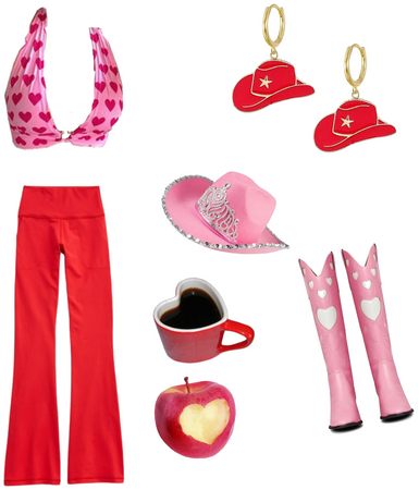 Cow girl Valentines day outfit