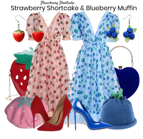 strawberry shortcake and blueberry muffin