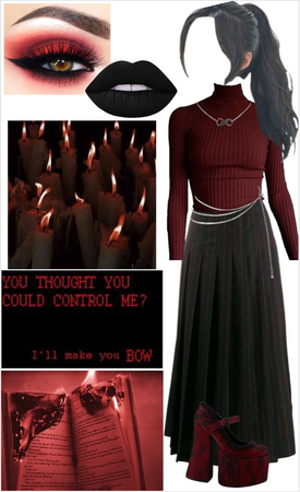 silver, red and black aesthetic