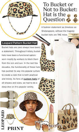 leopard pattern bucket hat