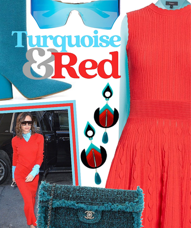 Turquoise & Red