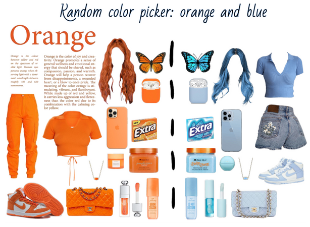 random color picker: orange and blue