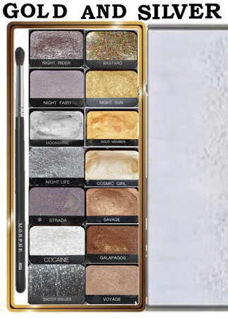 Gold and Silver eyeshadow palette