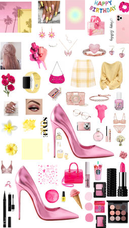 Pink and Yellow Happy Birthday Outfit