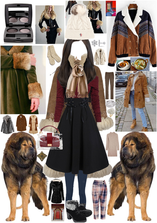 Winter Dog Style with Afghan Coat