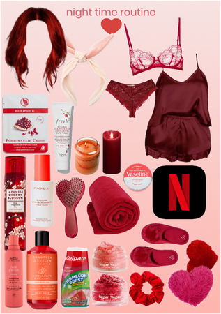 ♥️🌙red night time routine🌙♥️