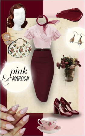 Pink & Maroon