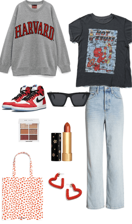 red streatwear everyday fit