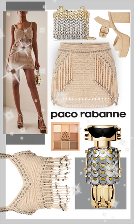 Paco Rabanne crochet mini skirt