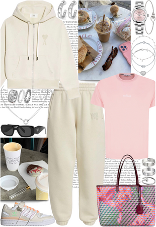 Comfortable & cute outfit with silver jewelry