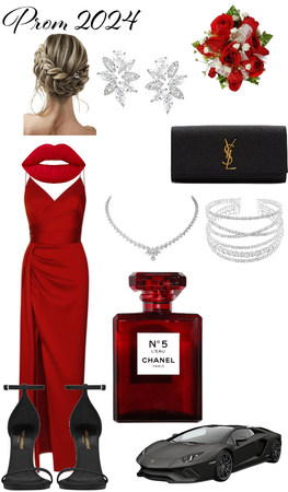 outfit prom women  red