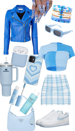 blue night out outfit
