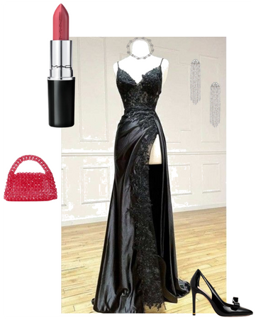 formal black prom party look