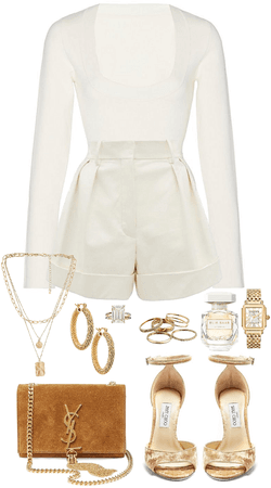 Suede/White Outfit