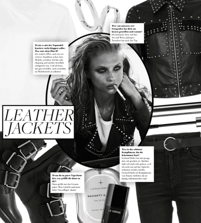 Editorial File: Leather Biker Jacket Look
