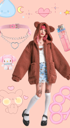 kawaii teddy bear hoodie