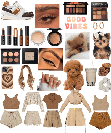 beige and brown
