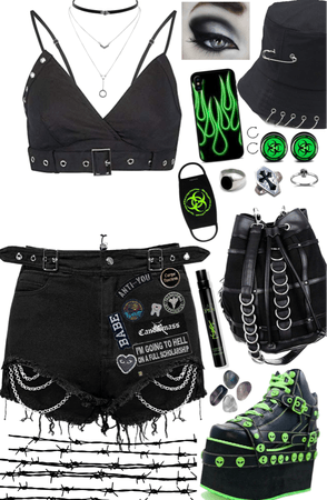 black & green