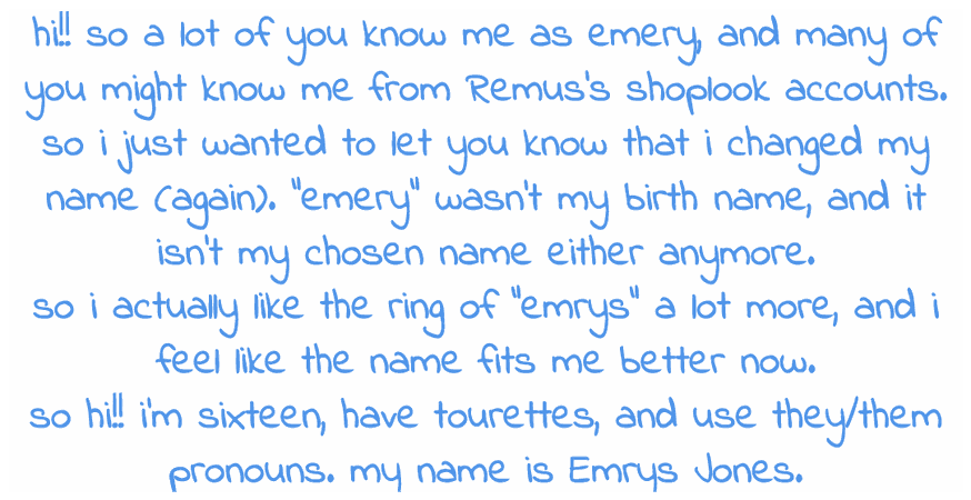 my name is emrys jones