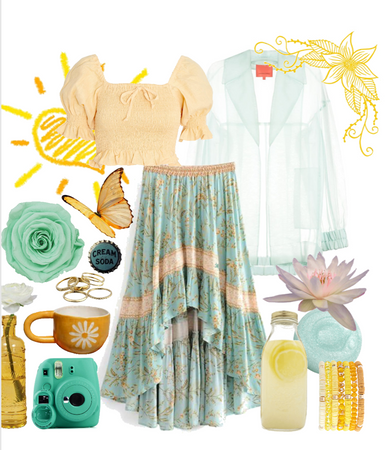 Yellow and Turquoise