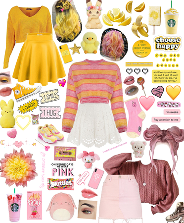 Pink and Yellow!💝💖