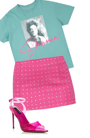 Shania Twain Inspired | Aqua & Pink Palette