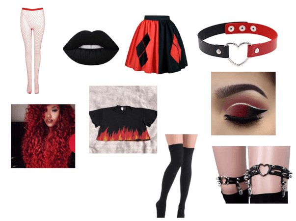 Layla Red And Black Outfit Shoplook