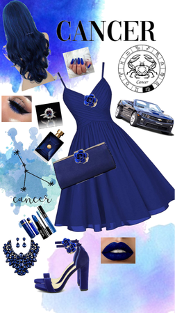 blue cancer outfit