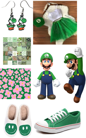 Luigi aesthetic-💚🍀🌱
