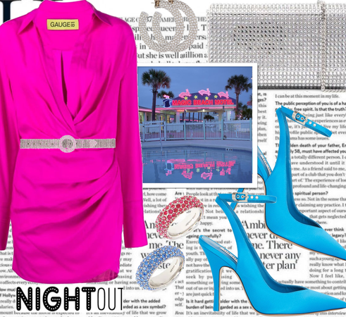 Fuchsia & Sky blue for a night out