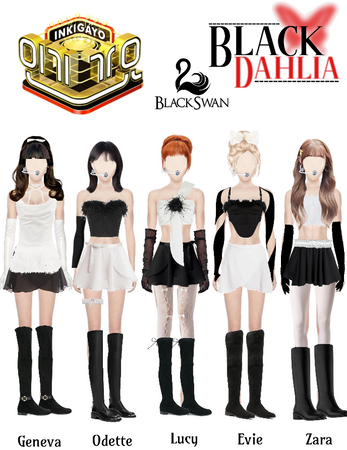 Black Dahlia 'Blackswan' inkigayo stage