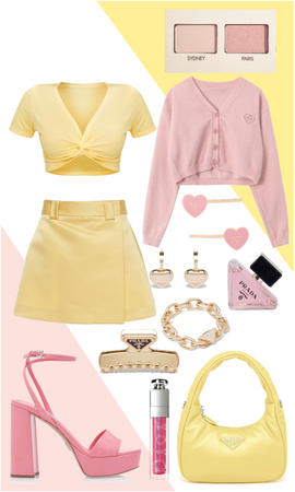 pink and yellow prada