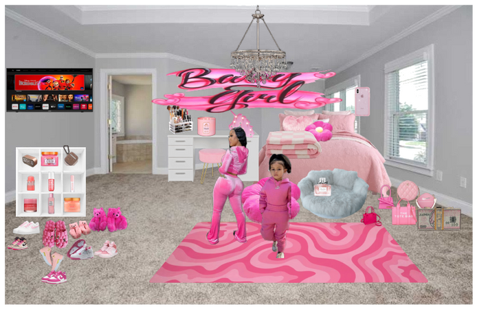 I re-did baby girl room for her 5 bday