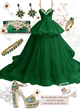 ballroom gown in green