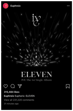Euphorix 1st mini album IVE title track: ELEVEN