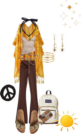 sun yellow boho hippie look