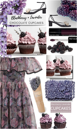 blackberry and lavender cupcakes
