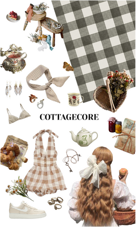 cottage core gingham