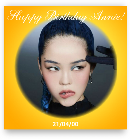 Annie Birthday Poster
