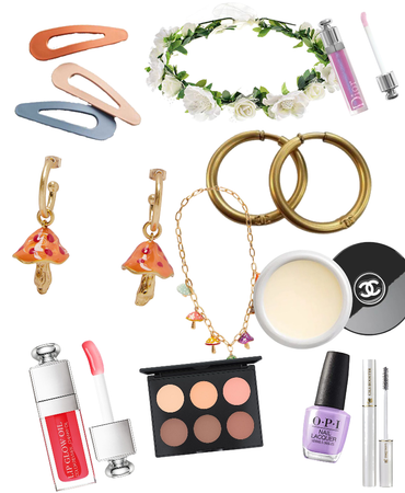 makeup and jewelry