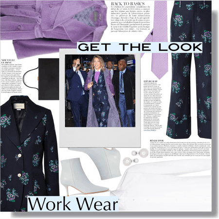 blake lively workwear inspired look 💙💜