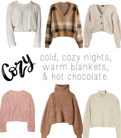 cozy sweater collage