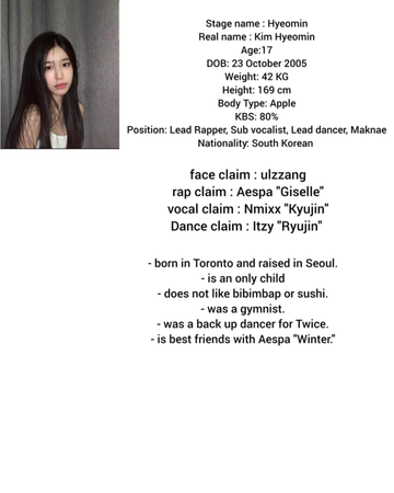 DeeDee "Hyeomin" Profile
