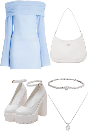 formal fit || BLUE + WHITE