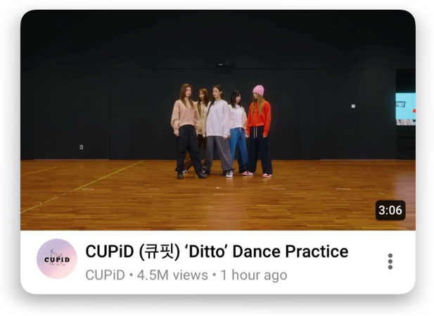 𝗖𝗨𝗣𝗶𝗗 (큐핏) - ‘Ditto‘ Dance Practice