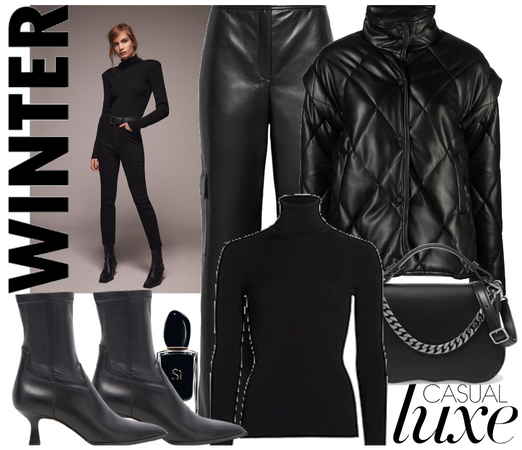 Winter Black Casual Luxe