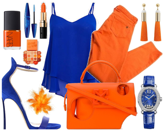 Orange and blue